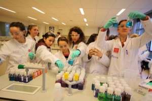 Girls becoming chemists!