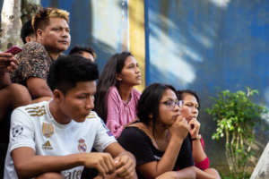 Students attending a photography workshop