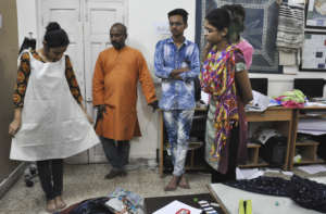 Vahabhbhai reviews a test fit