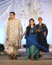 Tainabanu on the fashion show ramp