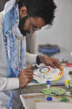 M. Husen creates colour from the colour wheel