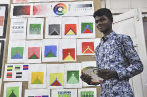 Darshan makes final presentation for Colour course