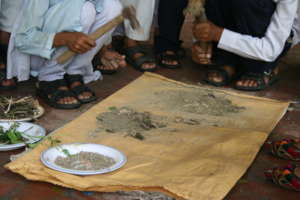 Converting the ingredients into soil