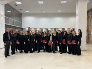 Aleksa with the Belgrade Evergreen Singers