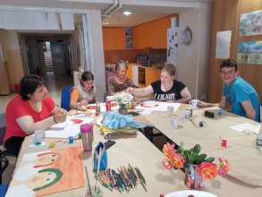 Painting at Table