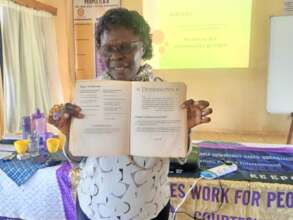 Madam Bibiana Facilitating the Training