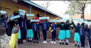 Some members of Mwiyenga Primary Virtues Club