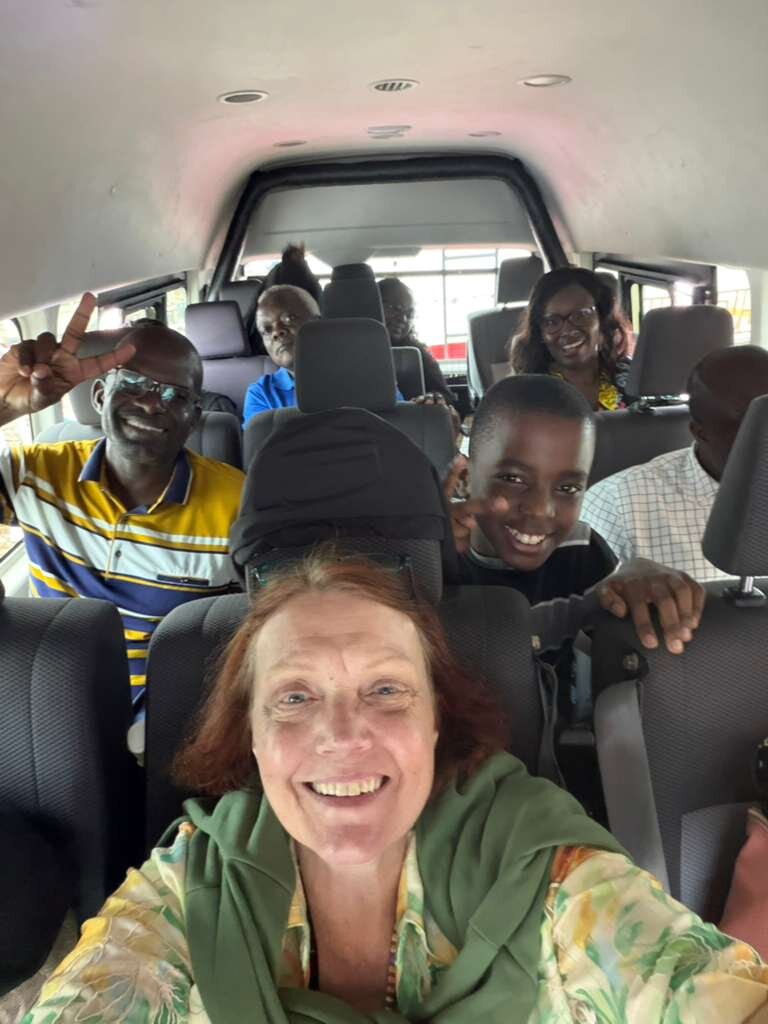 A lot of love travelling in the university van
