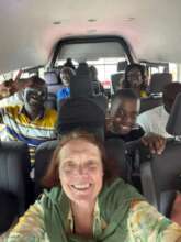 A lot of love travelling in the university van