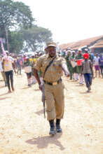 Local Police Officer Showing Solidarity