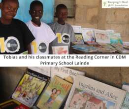 Tobias and his friends at the Reading Corner