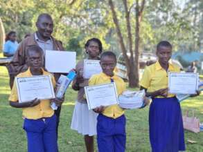 Peer Educators with their training certificates.