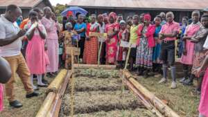 Students show off their perma-garden at fair