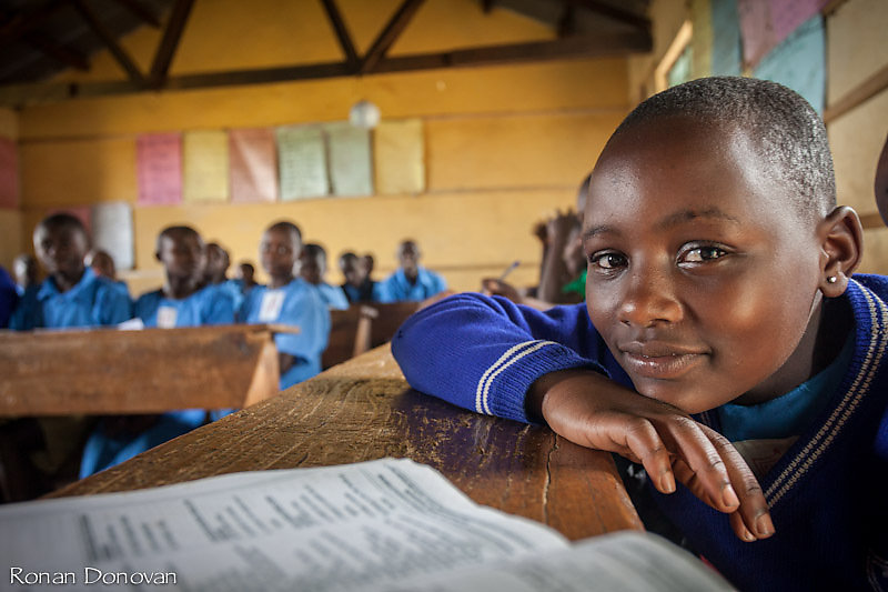 Girl in Primary School Classroom