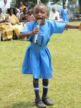Girl Singing at Kasiisi Primary School