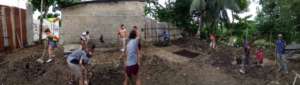 Volunteers engaged with building UPYA
