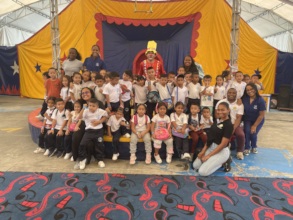 Kindergarten visiting the circus