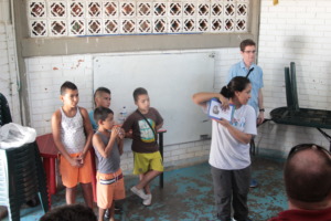 Our children love playing games in English class