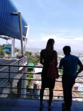 Global Giving site visit in the Siloe cable car