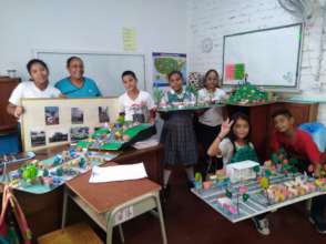 Fifth graders presenting their final project