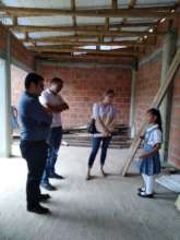 Maria from fifth grade giving the school tour