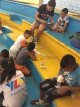 During class teaching handcrafts