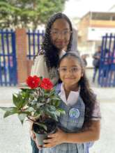 Families sent flowers to welcome a new school year