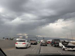 Transporter nightmare. Bad weather & bad traffic