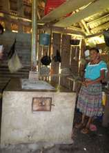 Paulina shows off her new stove.