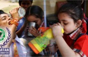 Distribute free Water Bottles and Lunch Boxes