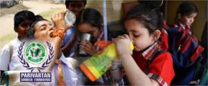 Distribute free Water Bottles and Lunch Boxes