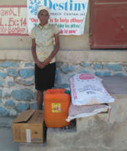 Small business woman selling food