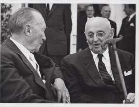 Buchman with German Chancellor K. Adenauer