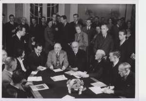 Buchman in meetings