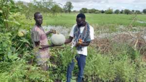 Peter shows results of his farming.