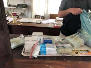 Packing meds for animals in Cyclone Idai hit areas