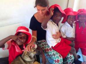 Bongai children meet our little ambassador Bingo