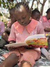 Reading under the trees during lunch