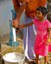 Collecting water from first harvesting system