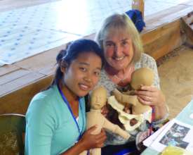 UK midwife teaching essential midwifery skills