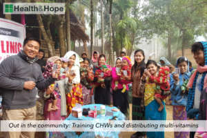 Out in the community: Distributing multi-vitamins