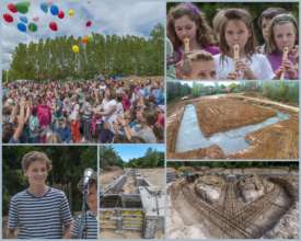 Foundation stone ceremony + construction phases