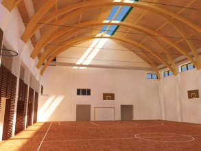 Inside graphics of new school gym