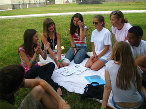 Participants learning how to work together
