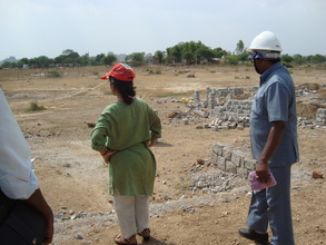 Dr.Sunitha Krishnan at the site overseeing Marking