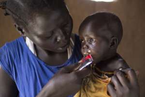 Aweng and Adut access nutritional aid