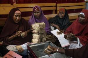 A woman's self-help group in Somalia.