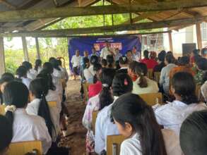 Education awareness campaign with students