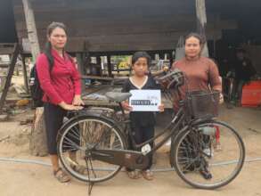 The program team provided a bicycle to a student