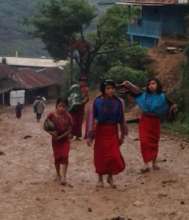 Village Clay Street on Steep Mountain Side